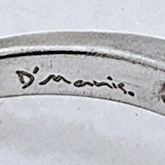 d'manis Sterling Silver 925 Heart Shape Simulants Blue Diamond - Picture 11 of 14